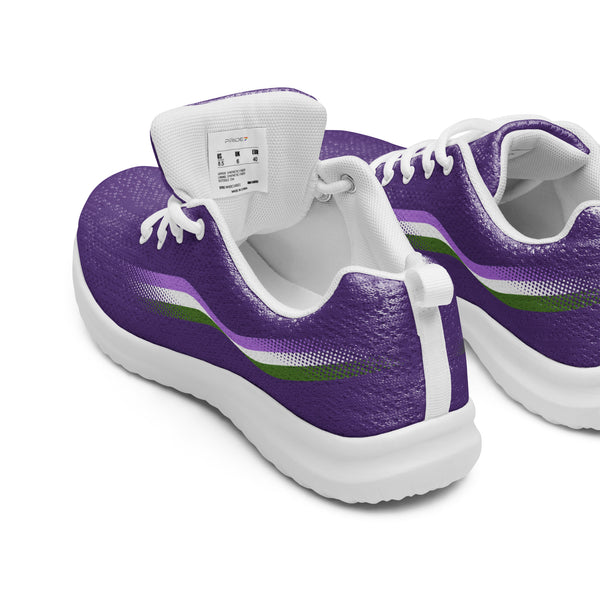Original Genderqueer Pride Colors Purple Athletic Shoes - Women Sizes