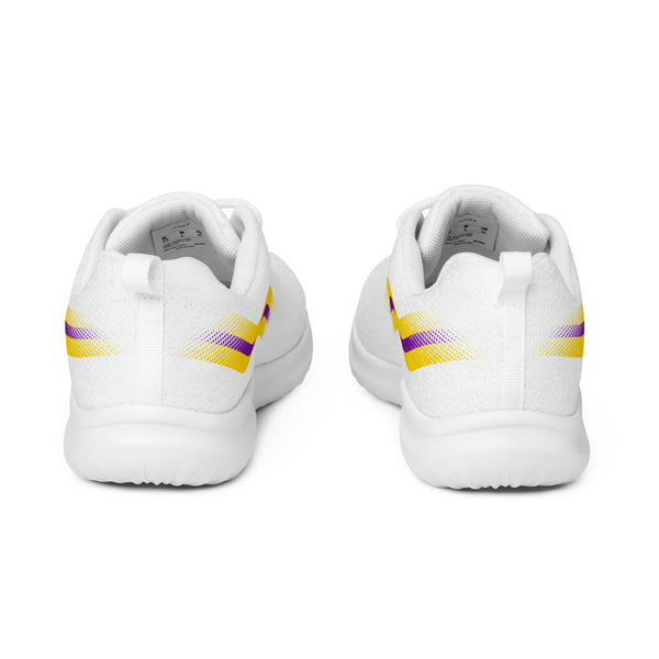 Original Intersex Pride Colors White Athletic Shoes - Women Sizes