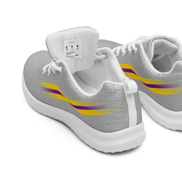 Original Intersex Pride Colors Gray Athletic Shoes - Women Sizes