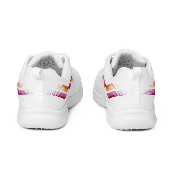 Original Lesbian Pride Colors White Athletic Shoes - Women Sizes