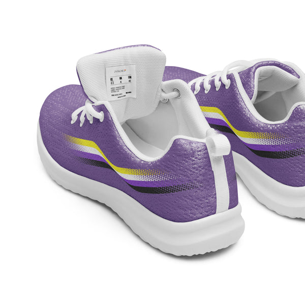 Original Non-Binary Pride Colors Purple Athletic Shoes - Women Sizes