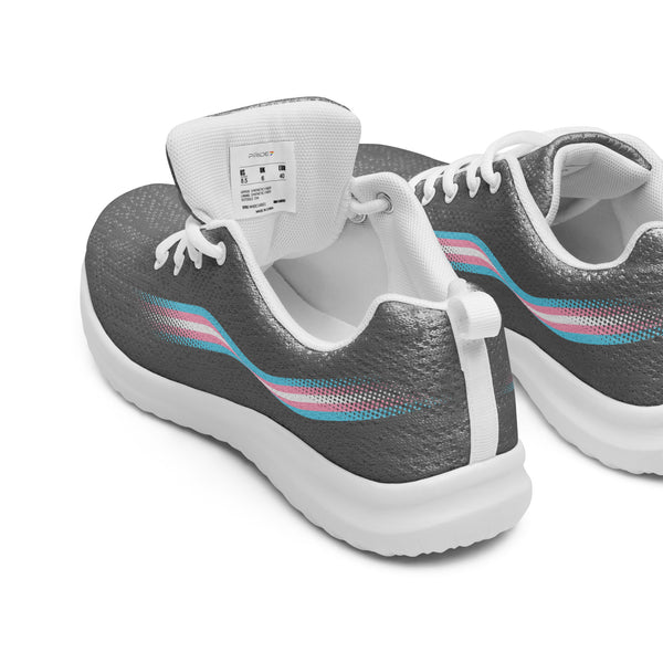 Original Transgender Pride Colors Gray Athletic Shoes - Women Sizes