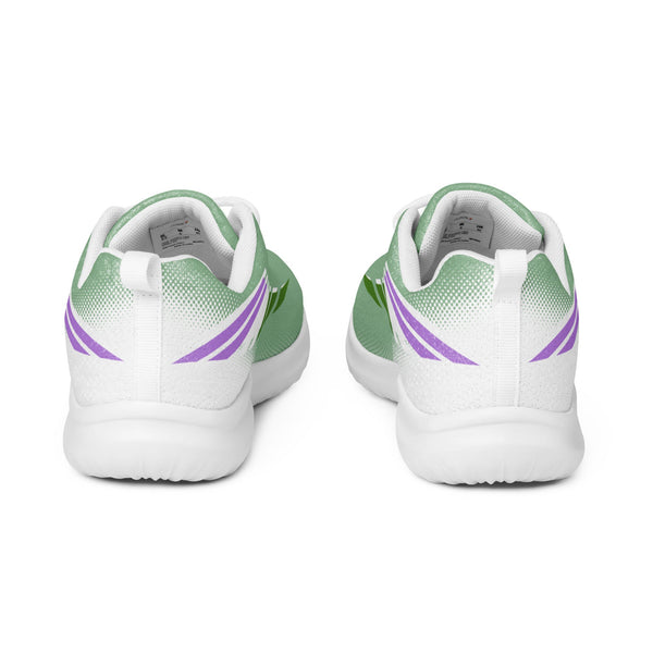 Genderqueer Pride Modern Green Athletic Shoes