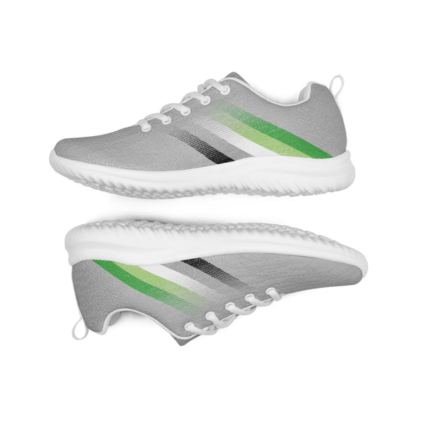 Aromantic Pride Colors Modern Gray Athletic Shoes - Women Sizes