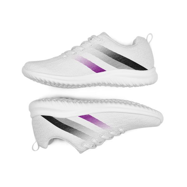 Asexual Pride Colors Modern White Athletic Shoes - Women Sizes