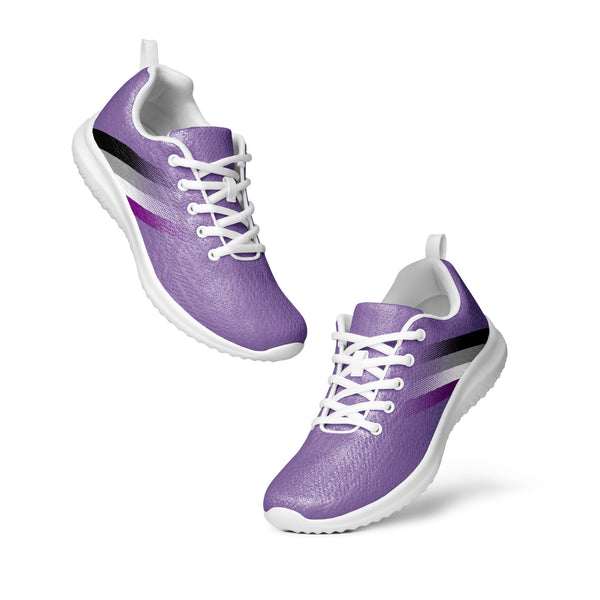 Asexual Pride Colors Modern Purple Athletic Shoes - Women Sizes