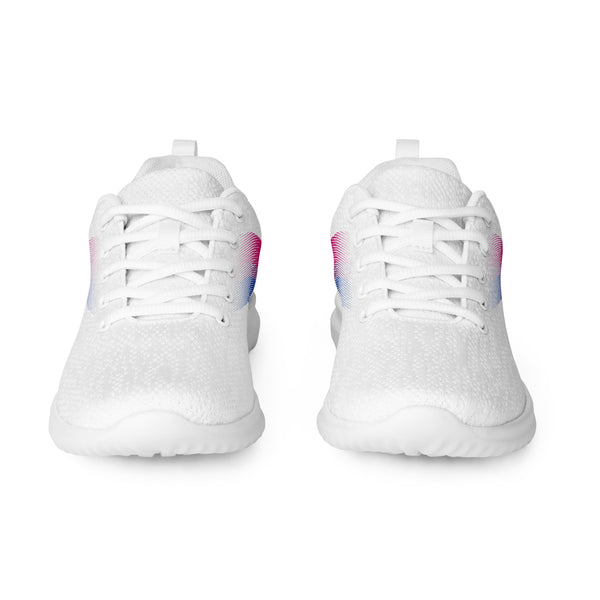 Bisexual Pride Colors Modern White Athletic Shoes - Women Sizes