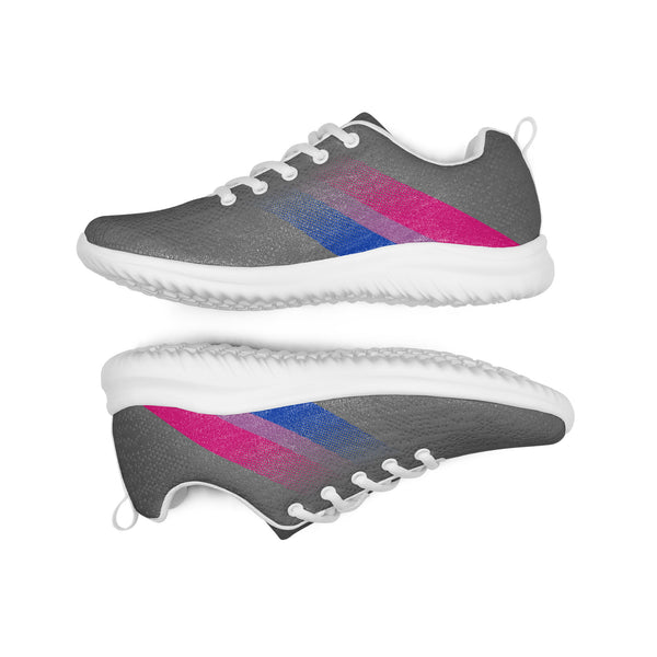 Bisexual Pride Colors Modern Gray Athletic Shoes - Women Sizes
