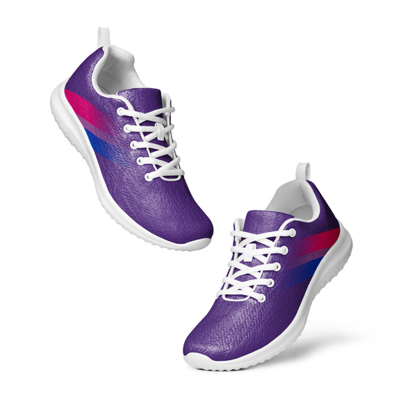 Bisexual Pride Colors Modern Purple Athletic Shoes - Women Sizes