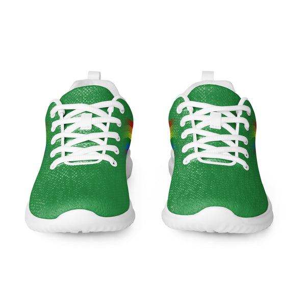 Gay Pride Colors Modern Green Athletic Shoes - Women Sizes