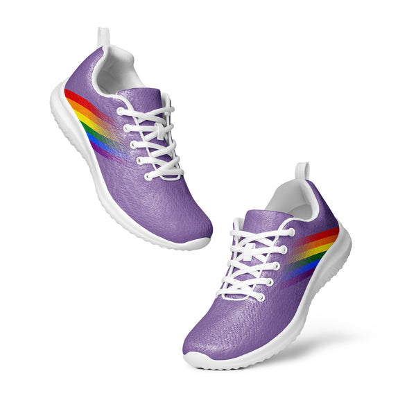 Gay Pride Colors Modern Purple Athletic Shoes - Women Sizes