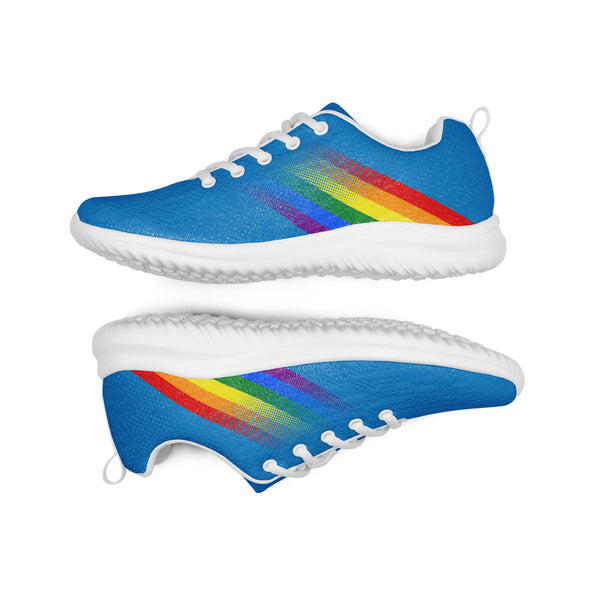 Gay Pride Colors Modern Blue Athletic Shoes - Women Sizes