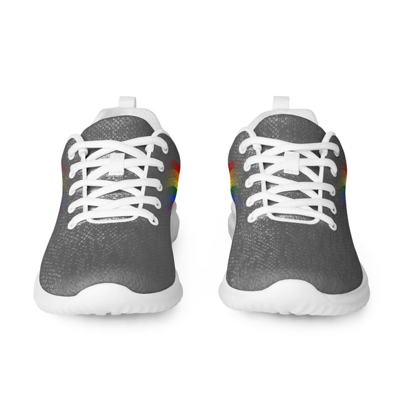 Gay Pride Colors Modern Gray Athletic Shoes - Women Sizes