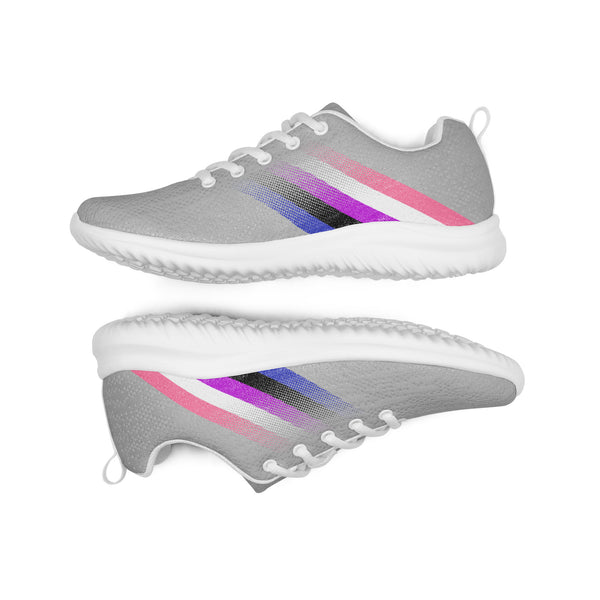 Genderfluid Pride Colors Modern Gray Athletic Shoes - Women Sizes