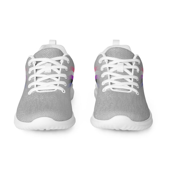 Genderfluid Pride Colors Modern Gray Athletic Shoes - Women Sizes
