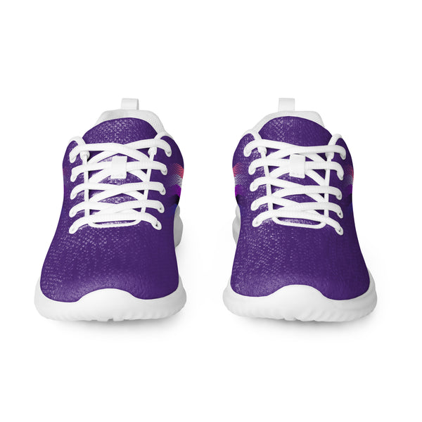 Genderfluid Pride Colors Modern Purple Athletic Shoes - Women Sizes