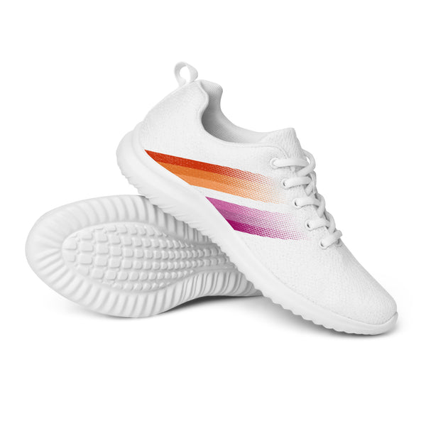 Lesbian Pride Colors Modern White Athletic Shoes - Women Sizes