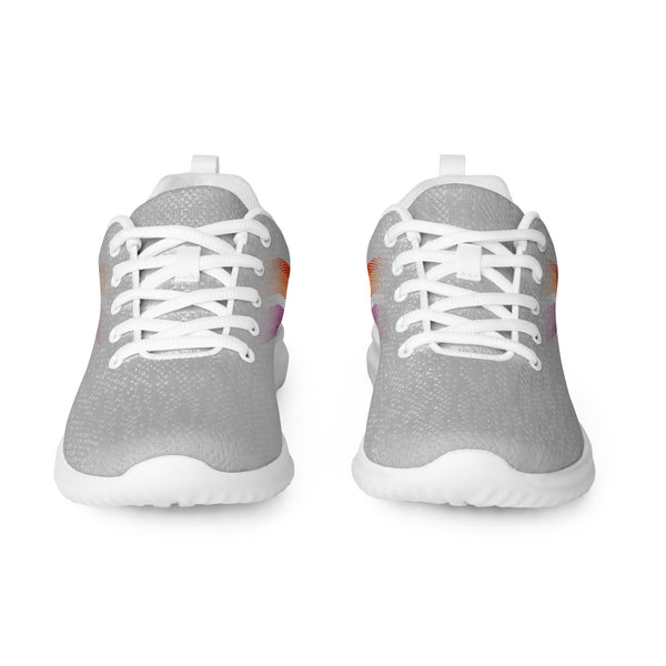 Lesbian Pride Colors Modern Gray Athletic Shoes - Women Sizes