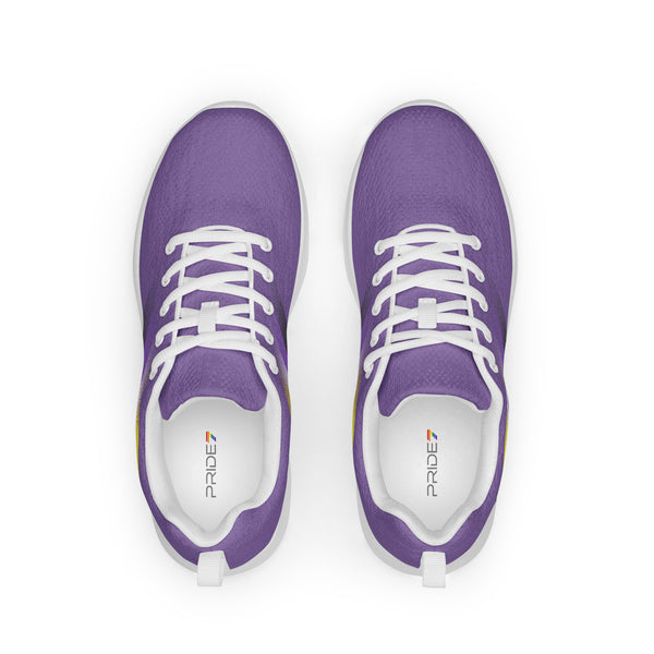 Non-Binary Pride Colors Modern Purple Athletic Shoes - Women Sizes