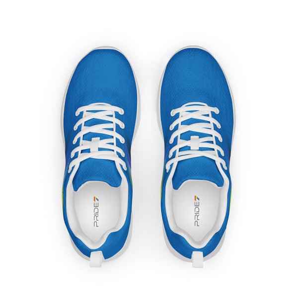 Non-Binary Pride Colors Modern Blue Athletic Shoes - Women Sizes