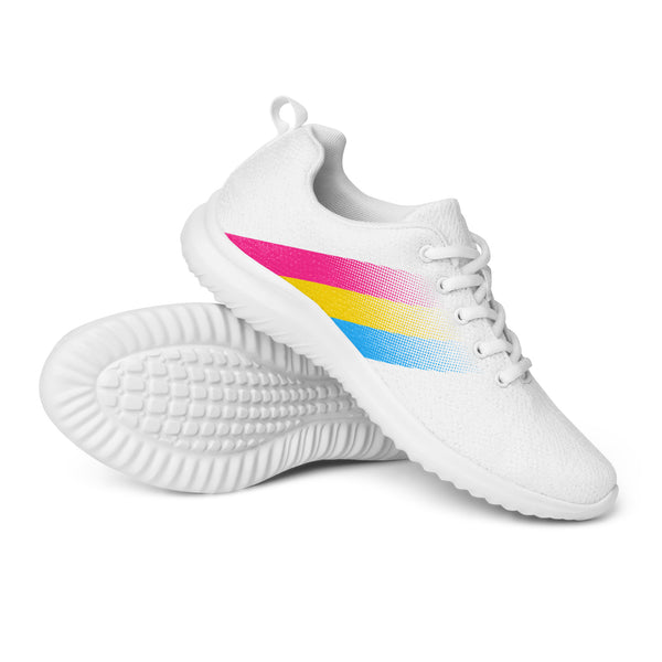 Pansexual Pride Colors Modern White Athletic Shoes - Women Sizes