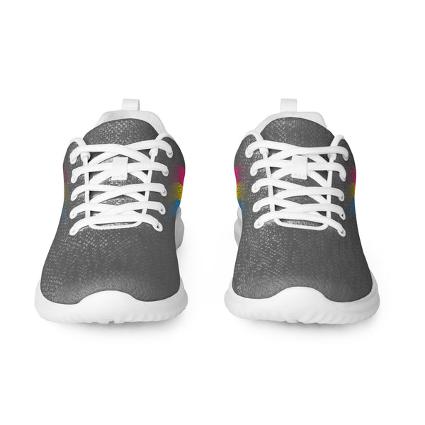 Pansexual Pride Colors Modern Gray Athletic Shoes - Women Sizes