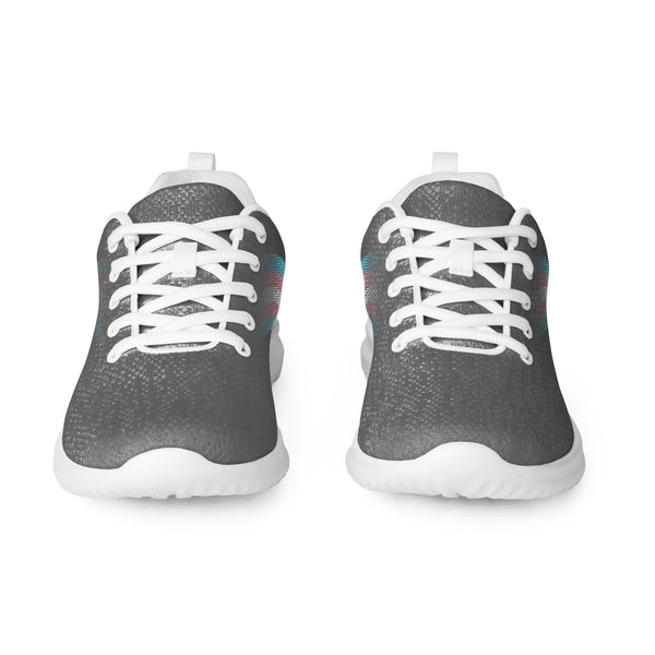 Transgender Pride Colors Modern Gray Athletic Shoes - Women Sizes