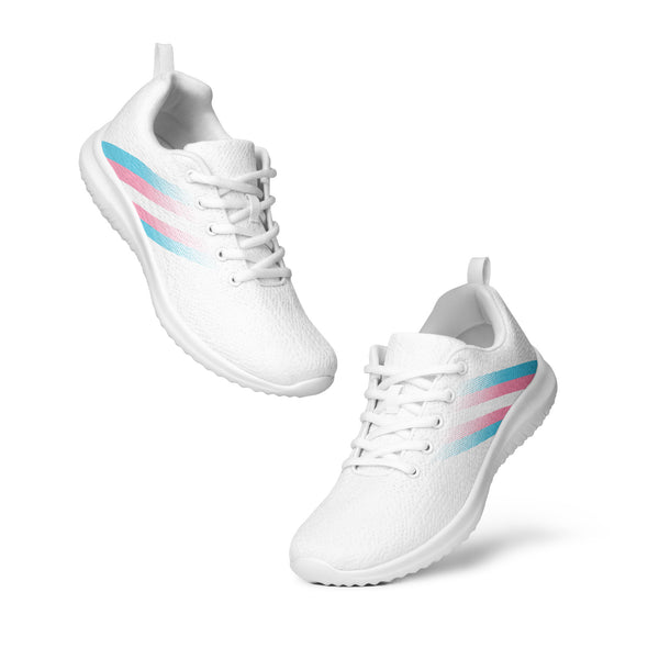 Transgender Pride Colors Modern White Athletic Shoes - Women Sizes