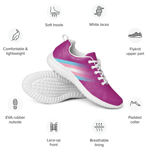 Transgender Pride Colors Modern Violet Athletic Shoes - Women Sizes