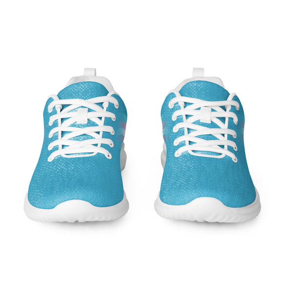 Transgender Pride Colors Modern Blue Athletic Shoes - Women Sizes