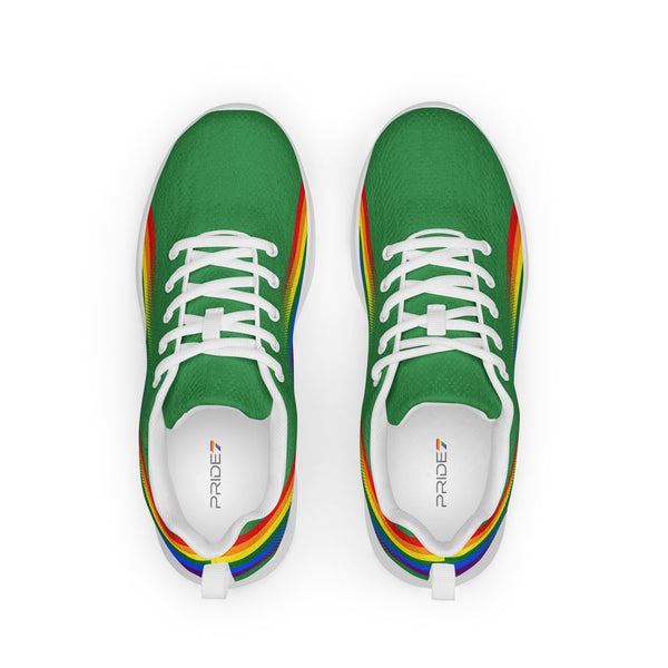 Modern Gay Pride Green Athletic Shoes - Women Sizes