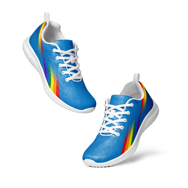 Modern Gay Pride Blue Athletic Shoes - Women Sizes