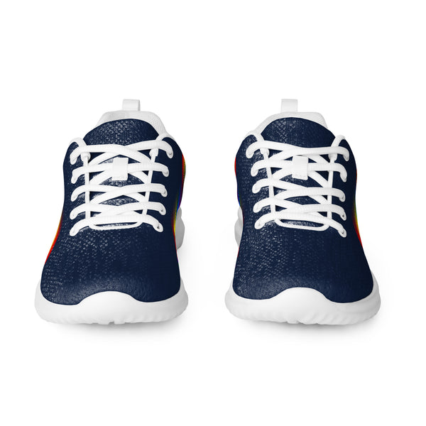 Modern Gay Pride Navy Athletic Shoes - Women Sizes