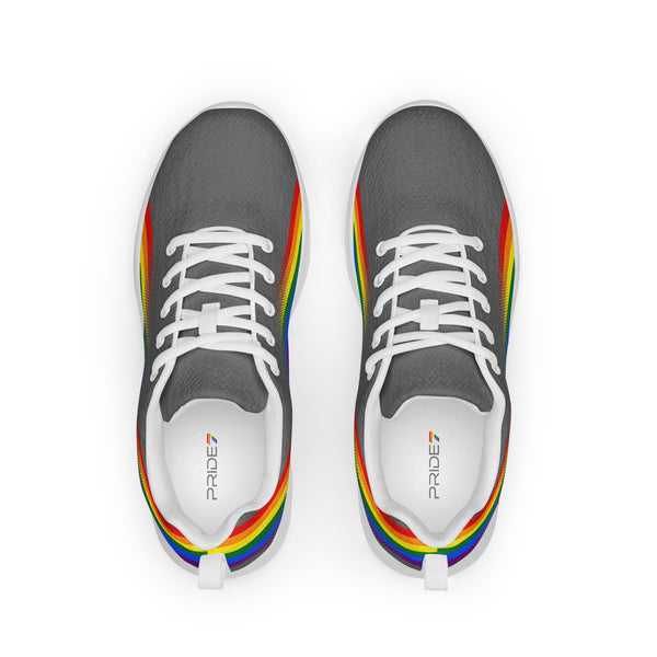 Modern Gay Pride Gray Athletic Shoes - Women Sizes