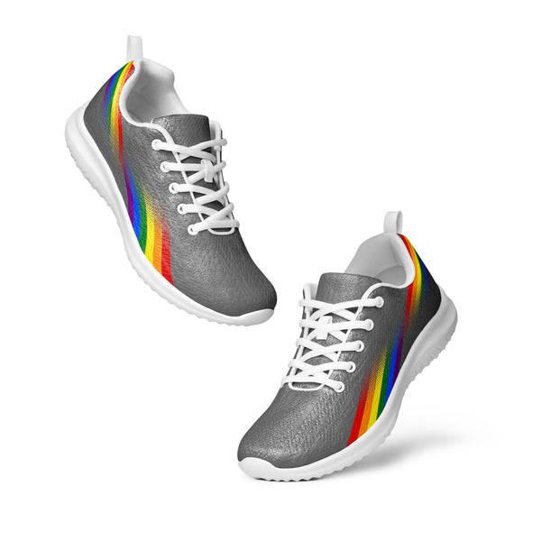 Modern Gay Pride Gray Athletic Shoes - Women Sizes