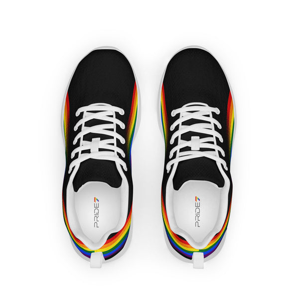 Modern Gay Pride Black Athletic Shoes - Women Sizes