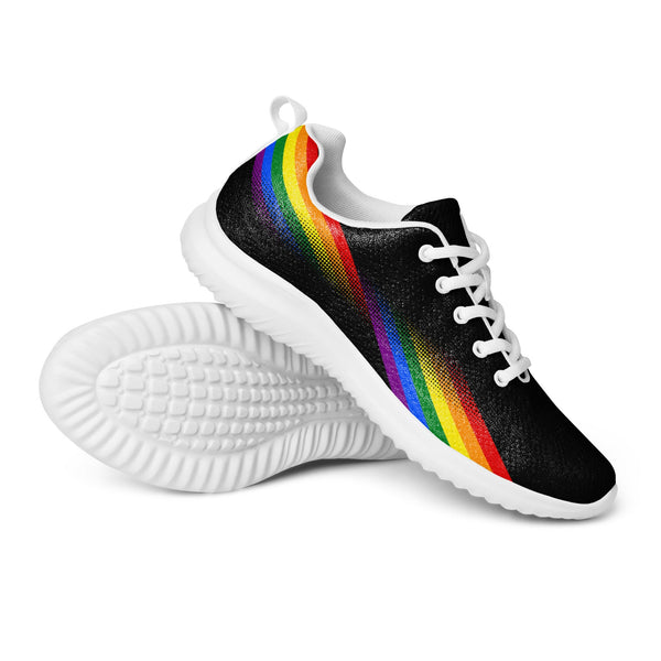 Modern Gay Pride Black Athletic Shoes