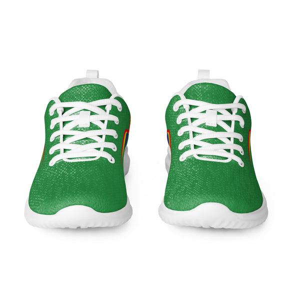 Original Gay Pride Colors Green Athletic Shoes - Women Sizes