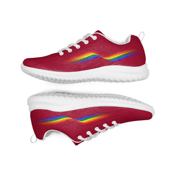 Original Gay Pride Colors Red Athletic Shoes - Women Sizes