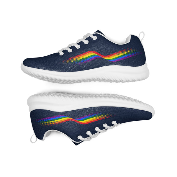 Original Gay Pride Colors Navy Athletic Shoes - Women Sizes