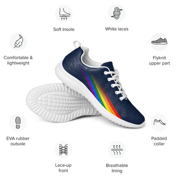 Gay Pride Colors Original Navy Athletic Shoes