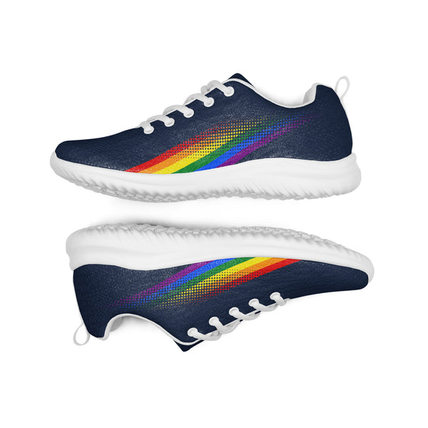 Gay Pride Colors Original Navy Athletic Shoes - Women Sizes