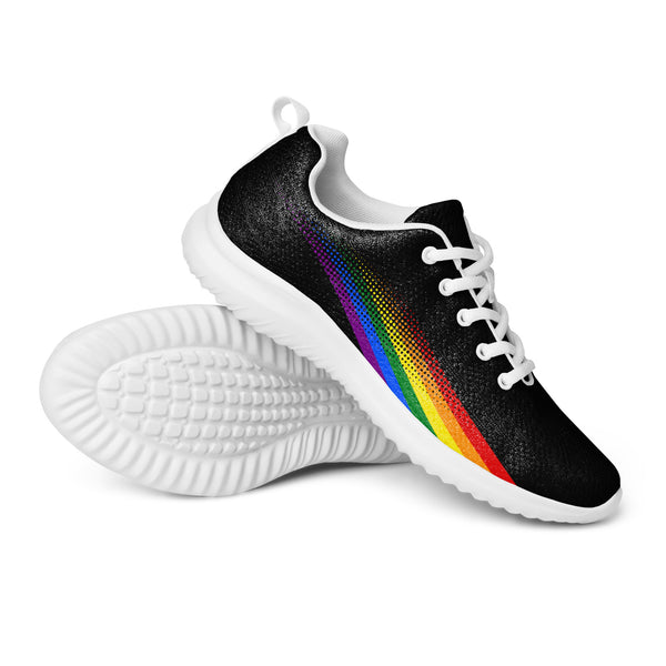 Gay Pride Colors Original Black Athletic Shoes - Women Sizes