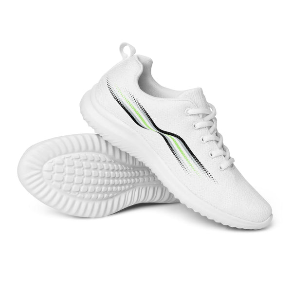 Original Agender Pride Colors White Athletic Shoes