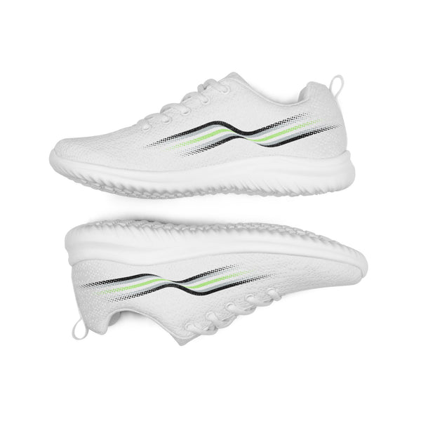 Original Agender Pride Colors White Athletic Shoes