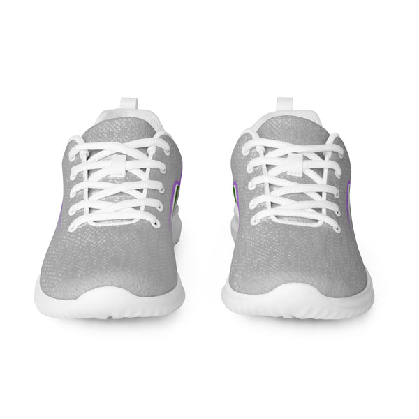 Original Genderqueer Pride Colors Gray Athletic Shoes - Women Sizes