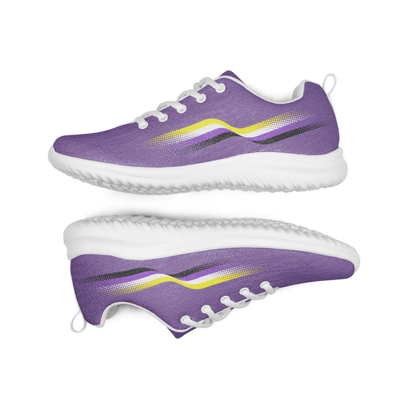 Original Non-Binary Pride Colors Purple Athletic Shoes - Women Sizes
