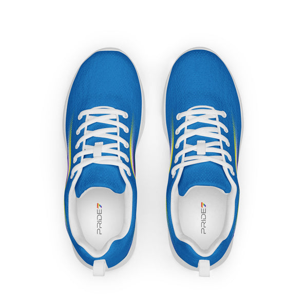 Original Non-Binary Pride Colors Blue Athletic Shoes - Women Sizes