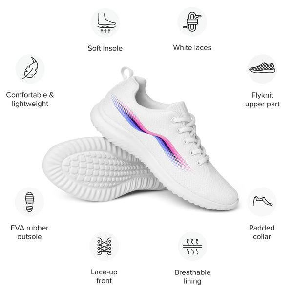 Original Omnisexual Pride Colors White Athletic Shoes - Women Sizes