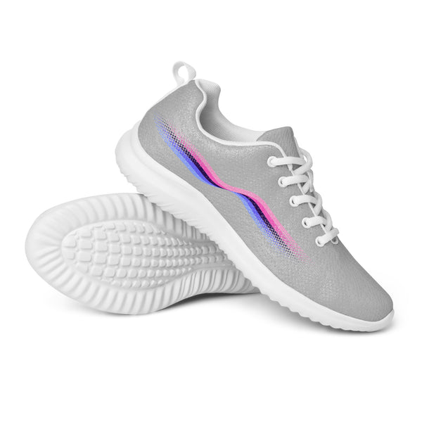 Original Omnisexual Pride Colors Gray Athletic Shoes - Women Sizes